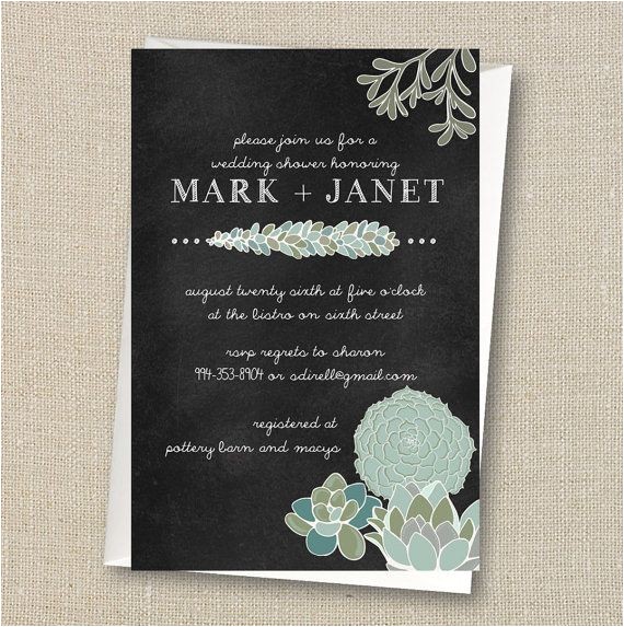 Succulent themed Bridal Shower Invitations 16 Best Succulent themed Shower Ideas Images On Pinterest