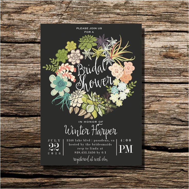 Succulent themed Bridal Shower Invitations 25 Best Ideas About Bridal Wreaths On Pinterest