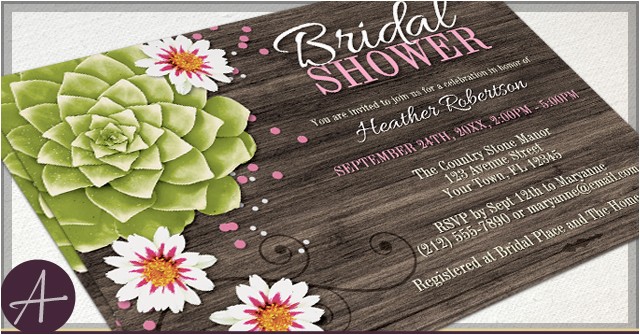 Succulent themed Bridal Shower Invitations Bridal Shower Invitations Bridal Shower Invitations