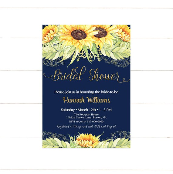 Sunflower Bridal Shower Invitation Templates Sunflower Bridal Shower Invitation Sunflowers Bridal Shower