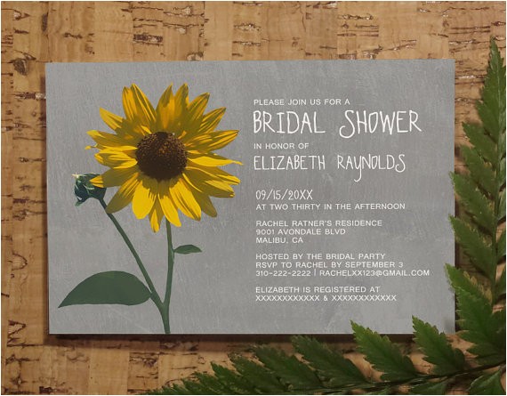 Sunflower Bridal Shower Invitation Templates Sunflower Bridal Shower Invitation Template by Invitationsnob