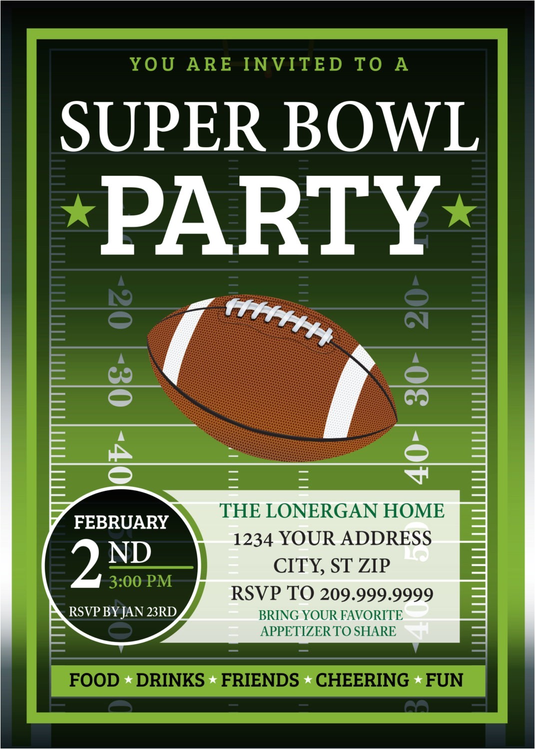Super Bowl Party Invitation Wording Super Bowl Party Invitation Template Oxsvitation Com