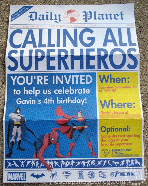 Superhero Birthday Invitations Templates Free Superhero Newspaper Birthday Invitation the Scrap Shoppe Superhero Birthday Invitations Templates Free Superhero Newspaper Birthday Invitation the Scrap Shoppe