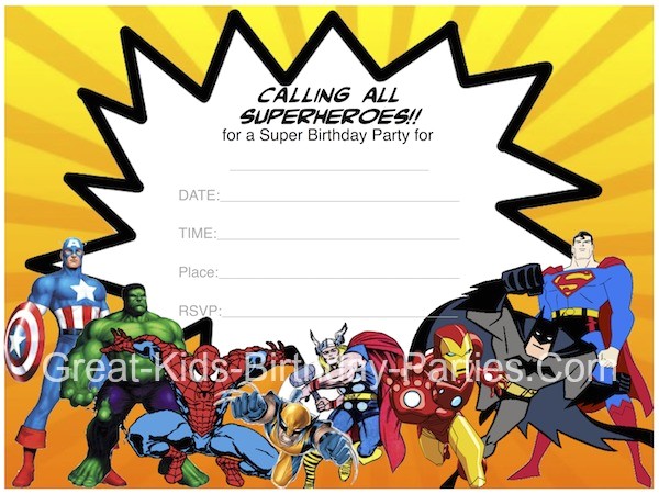 Superhero Birthday Invitations Templates Free Superhero Printables Superhero Birthday Invitations Templates Free Superhero Printables