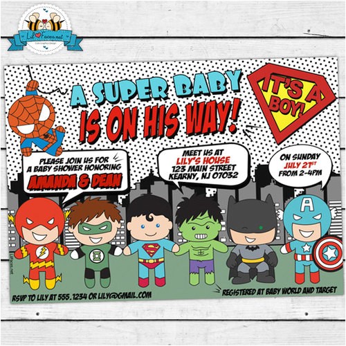 Superhero themed Baby Shower Invitations Superhero Baby Shower Invitation Baby Superhero Superhero themed Baby Shower Invitations Superhero Baby Shower Invitation Baby Superhero