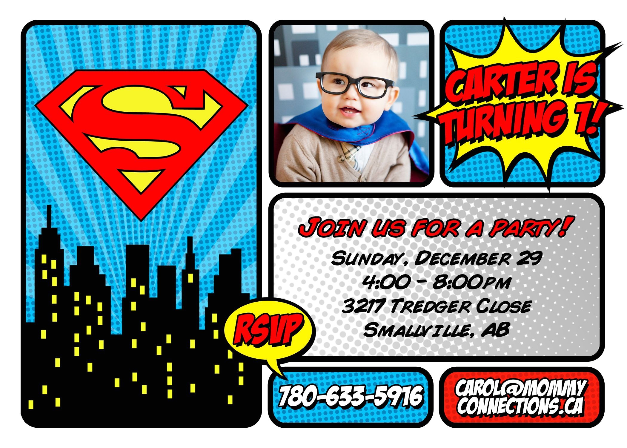 Superman Baby Shower Invitation Template Invite Superman Carter 2 2100×1500