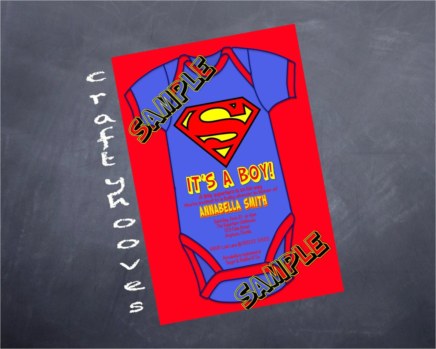 Superman Baby Shower Invitation Template Superman Invitations for Boys