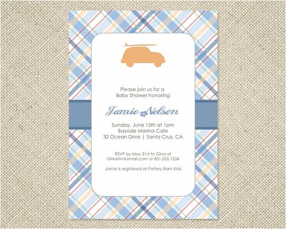 Surfer Boy Baby Shower Invitations Surfer Boy Baby Shower Invitations