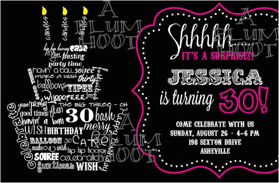 Surprise 30th Birthday Invitation Wording 30 Geburtstag Einladung Uberraschungs Party Kann Fur Jedes