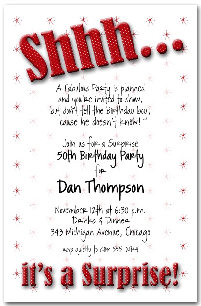 Surprise 30th Birthday Invitation Wording 8 Best Images Of Surprise 50th Birthday Invitations