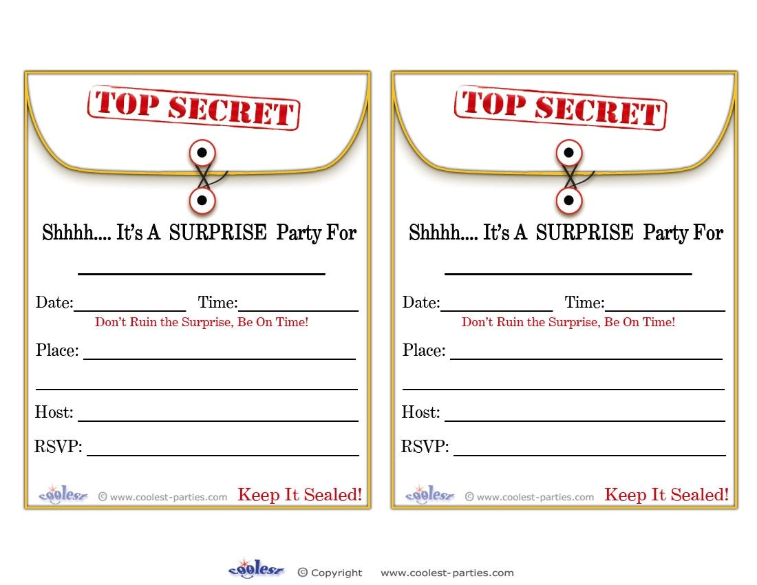 Surprise 40th Birthday Party Invitations Templates Free Free Printable Surprise Birthday Party Invitations