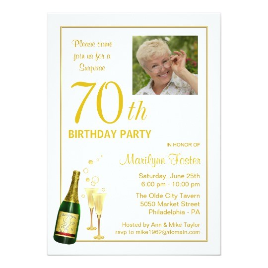 Surprise 70th Birthday Invitation Wording Surprise 70th Birthday Invitations Announcements