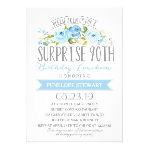 Surprise Birthday Brunch Invitations Best 25 90th Birthday Invitations Ideas Only On Pinterest