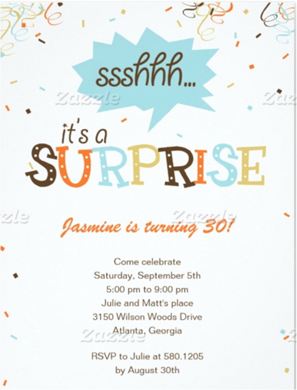 Surprise Birthday Invitation Templates Free Download 15 Surprise Birthday Invitations Free Psd Vector Eps