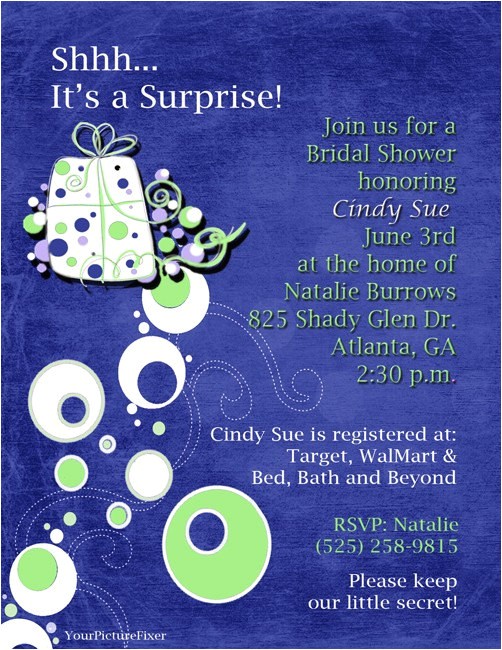 Surprise Bridal Shower Invitation Wording Surprise Bridal Shower Invitations