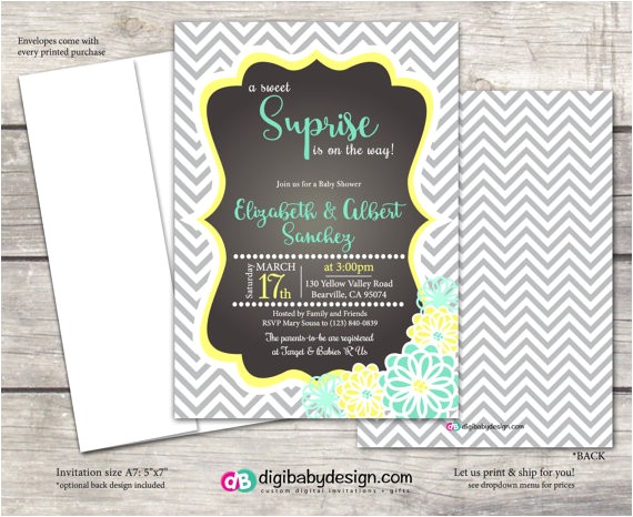 Surprise Gender Baby Shower Invitations Surprise Gender Neutral Baby Shower Invitation by