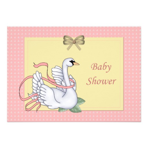 Swan Baby Shower Invitations Swan Baby Shower Personalized Invitation