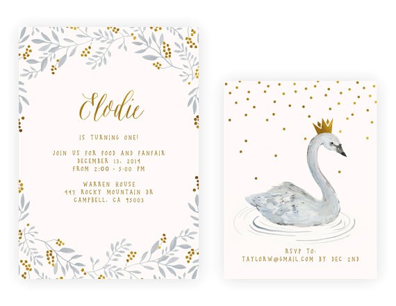 Swan themed Baby Shower Invitations Swan Birthday Party Invitation Swan themed Baby Shower Invitations Swan Birthday Party Invitation