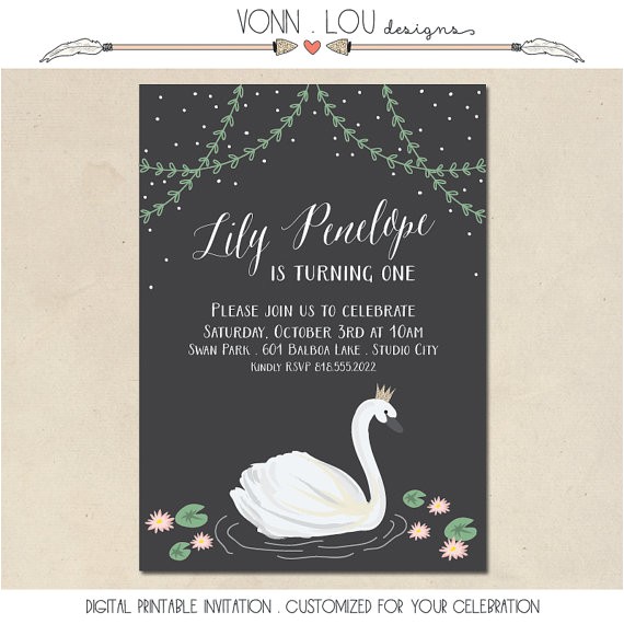 Swan themed Baby Shower Invitations Swan Invitation Swan Party theme Birthday Baby Shower Swan themed Baby Shower Invitations Swan Invitation Swan Party theme Birthday Baby Shower
