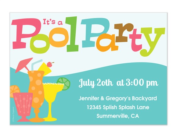 Swimming Pool Party Invitation Free Template 8 Sample Best Pool Party Invitations to Download Sample