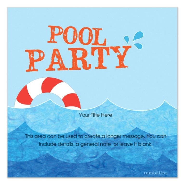 Swimming Pool Party Invitation Free Template Free Pool Party Invitation Template Cimvitation