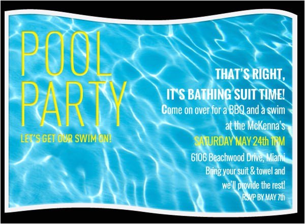 Swimming Pool Party Invitation Free Template Pool Party Invitation Template 38 Free Psd format