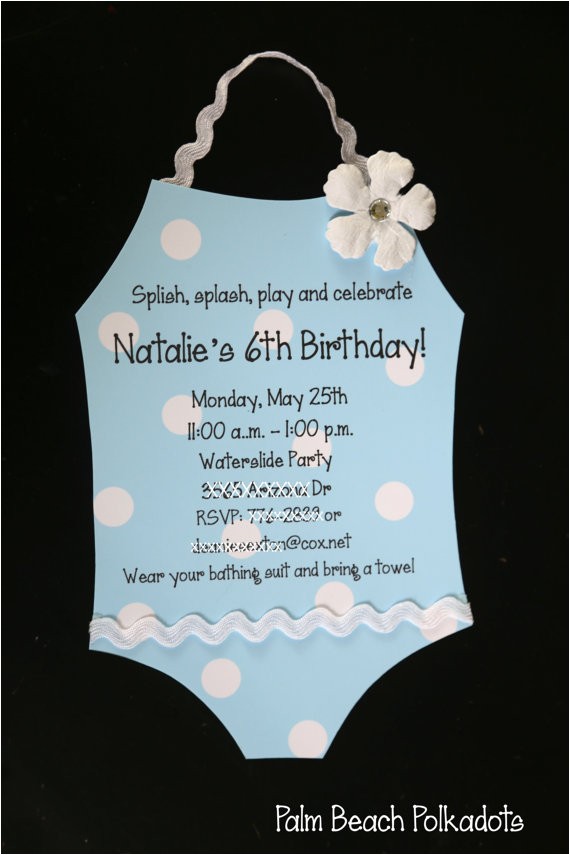 Swimsuit Party Invitations 10 Swimsuit Bathing Suit Birthday Invitations for Pool Party