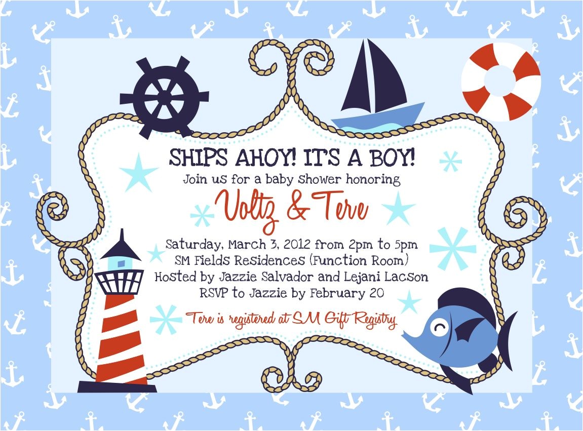 Target Baby Boy Shower Invitations Nautical Baby Shower Invitations Tar – Invitations Card
