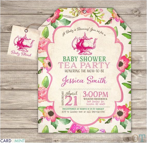 Tea Party Baby Shower Invites 17 Best Ideas About Tea Baby Showers On Pinterest