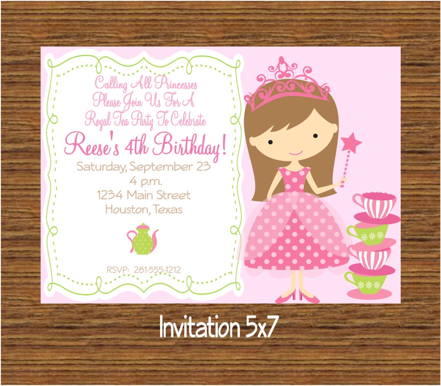 Tea Party Invitation Ideas Princess Tea Party Invitations