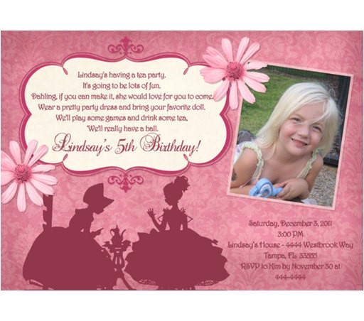 Tea Party Invitation Ideas Tea Party Birthday Invitations Ideas – Bagvania Free