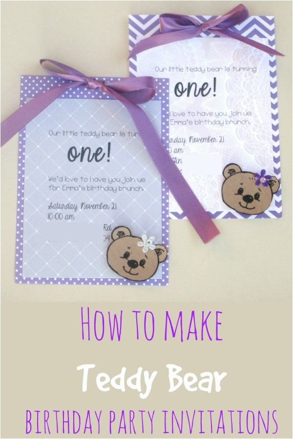 Teddy Bear First Birthday Invitations Diy First Birthday Party Invitations Teddy Bear theme Teddy Bear First Birthday Invitations Diy First Birthday Party Invitations Teddy Bear theme