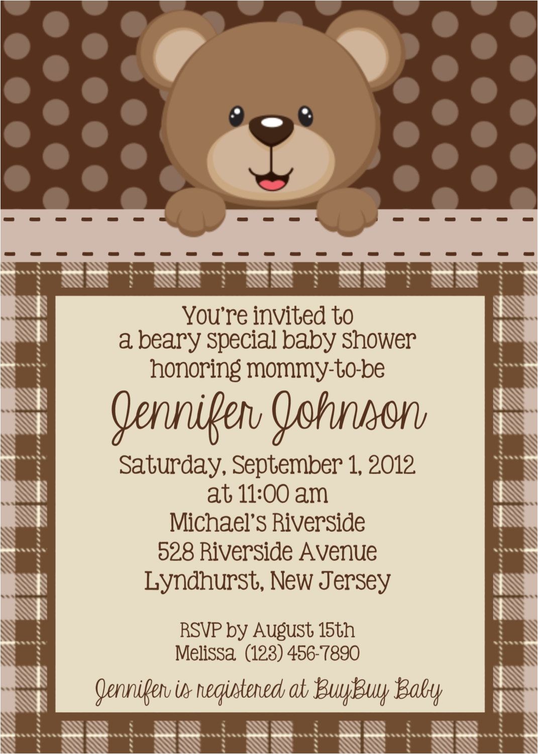 Teddy Bear Invitations for Baby Shower Teddy Bear Invitation Personalized Custom Teddy Bear