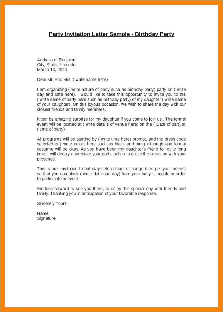 Thank You Letter for Invitation to Birthday Party 3 Invitation Letter for Birthday Party to Friend Emt Resume Thank You Letter for Invitation to Birthday Party 3 Invitation Letter for Birthday Party to Friend Emt Resume