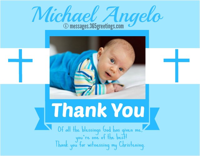 Thank You Message for Baptism Invitation Christening Thank You Messages 365greetings