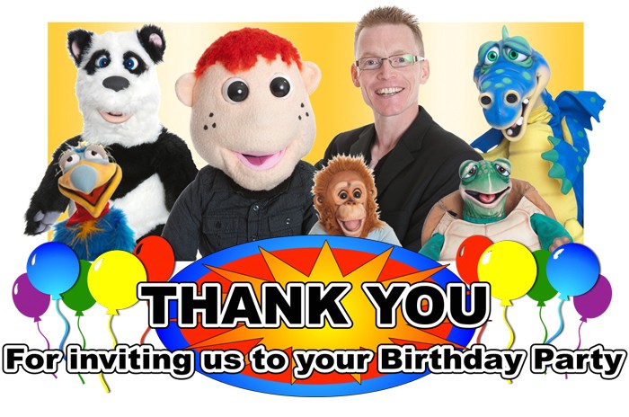 Thanks for Inviting Us to Your Party Party Entertainers Childrens Party Entertainment