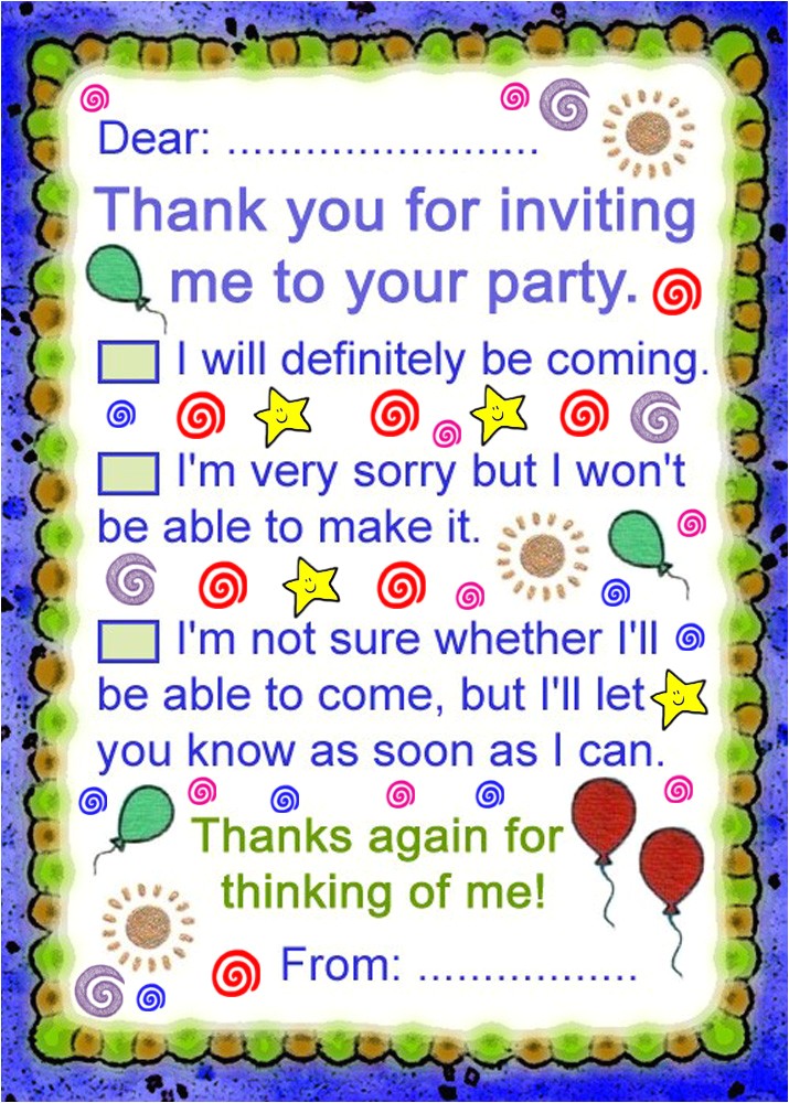 Thanks for Inviting Us to Your Party Thank You for Inviting Me to Your Party