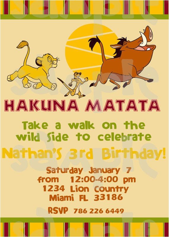 The Lion King Birthday Party Invitations 17 Best Images About Lion King Birthday Party On Pinterest