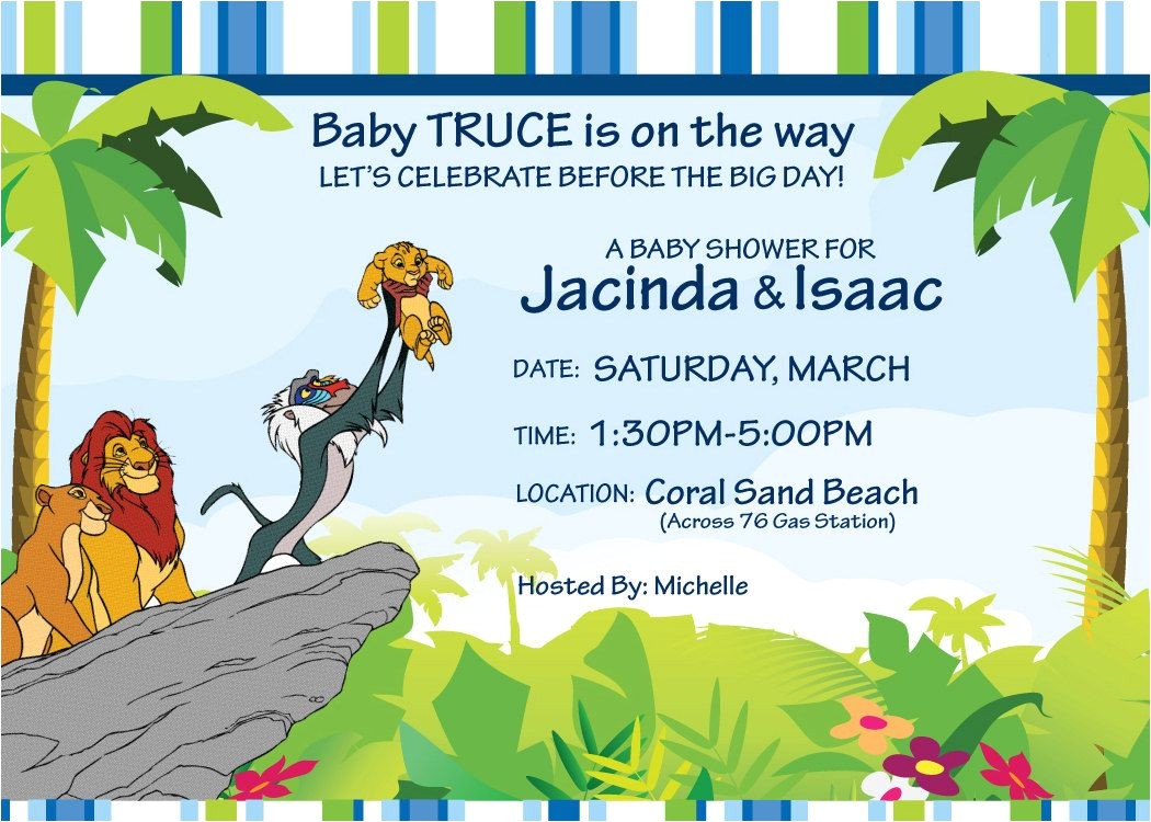 The Lion King Birthday Party Invitations Custom Lion King Invitation $10 00 Via Etsy
