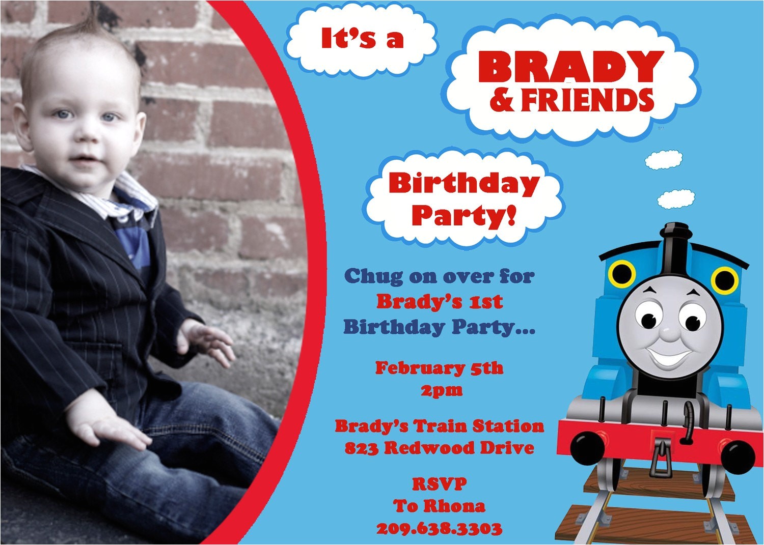 Thomas the Train Photo Birthday Invitations Items Similar to Thomas the Train and Friends Birthday Thomas the Train Photo Birthday Invitations Items Similar to Thomas the Train and Friends Birthday