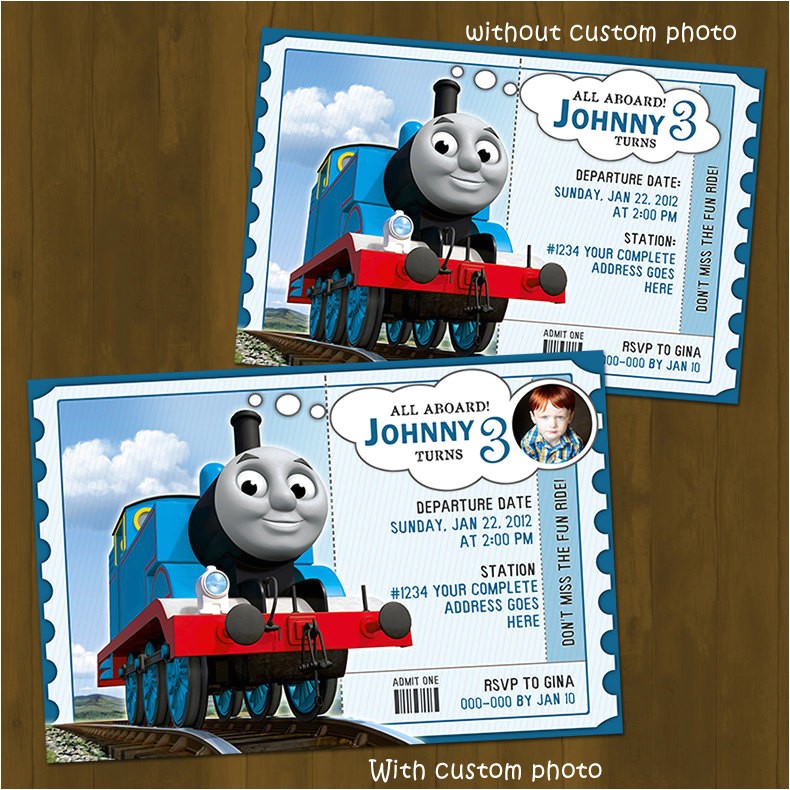 Thomas the Train Photo Birthday Invitations Unavailable Listing On Etsy Thomas the Train Photo Birthday Invitations Unavailable Listing On Etsy
