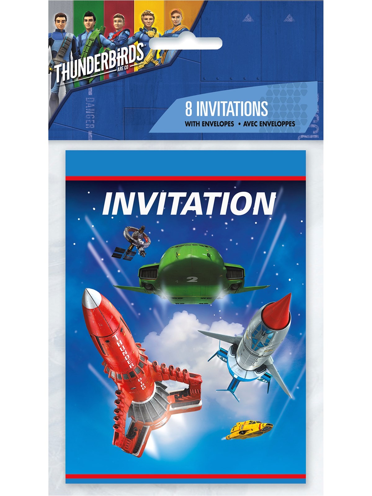 Thunderbirds Party Invites Thunderbirds Party Invitations & Envelopes 8pk