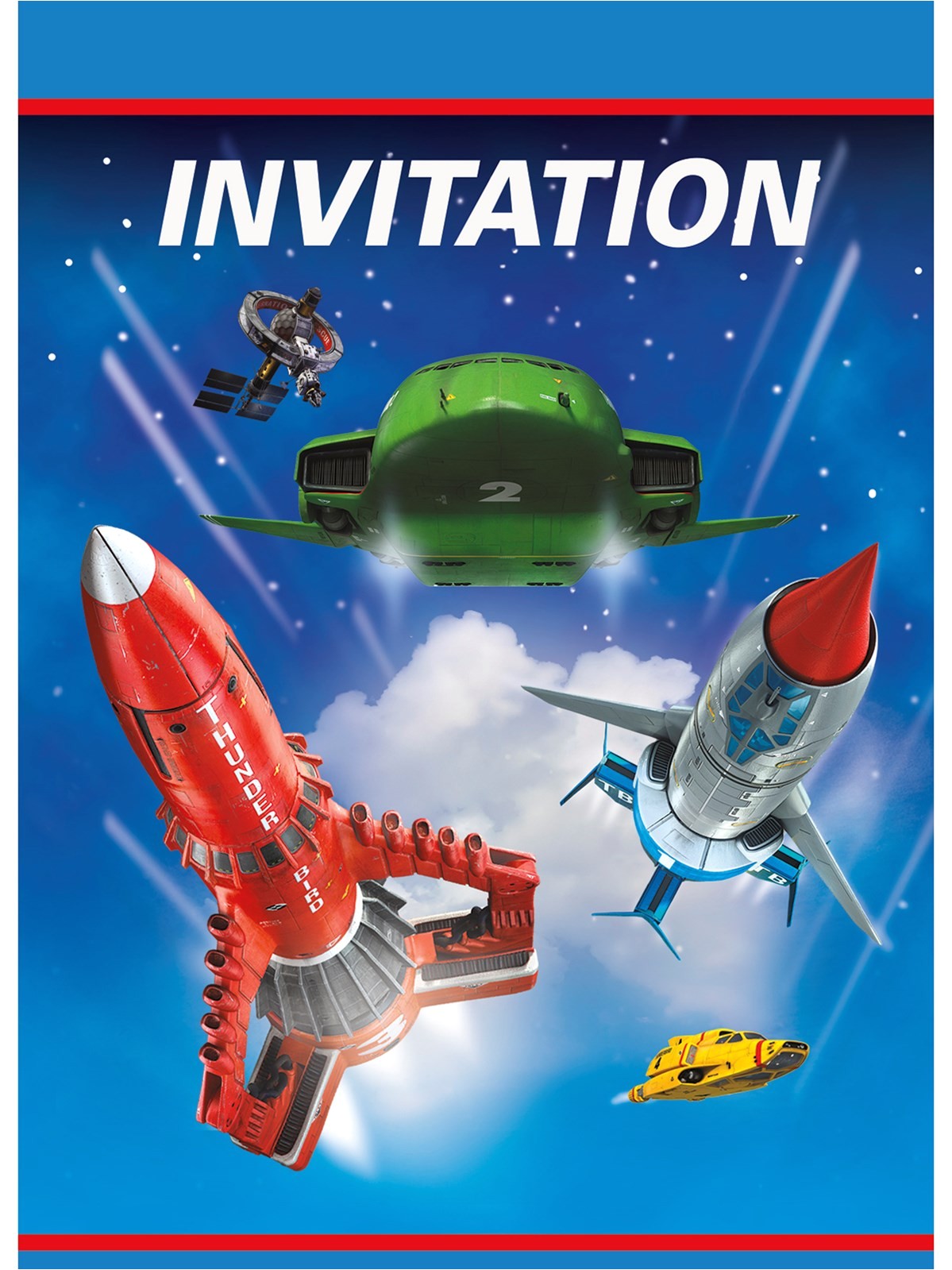 Thunderbirds Party Invites Thunderbirds Party Invitations & Envelopes 8pk