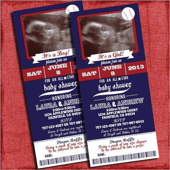 Ticket Invitations for Baby Shower Printable Vintage Baby Shower Baseball Ticket 4×9 Invitation Ticket Invitations for Baby Shower Printable Vintage Baby Shower Baseball Ticket 4×9 Invitation