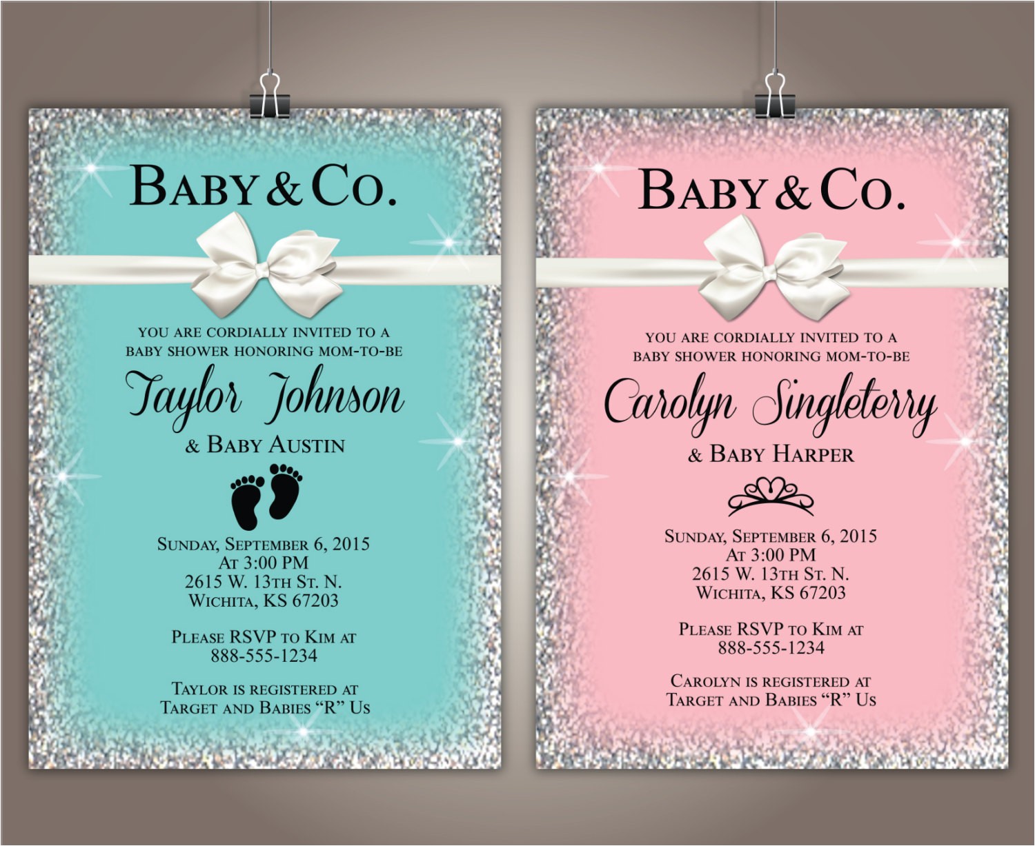 Tiffany and Co Baby Shower Invitations Baby & Co Baby Shower Invitation Breakfast and Tiffanys 5×7