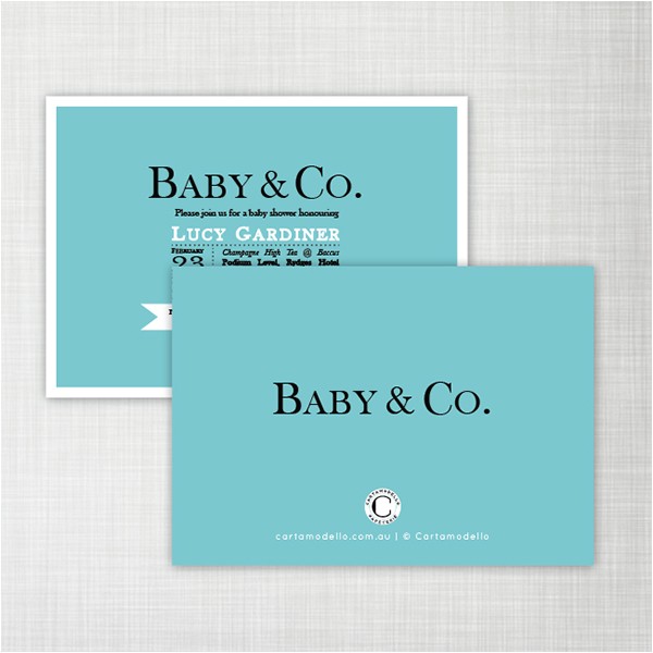 Tiffany and Co Baby Shower Invitations Baby & Co Baby Shower Invitation On Behance