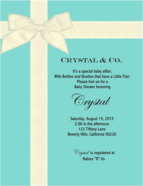 Tiffany and Co Baby Shower Invitations Baby Shower Invitation Templates Tiffany Blue Baby Shower