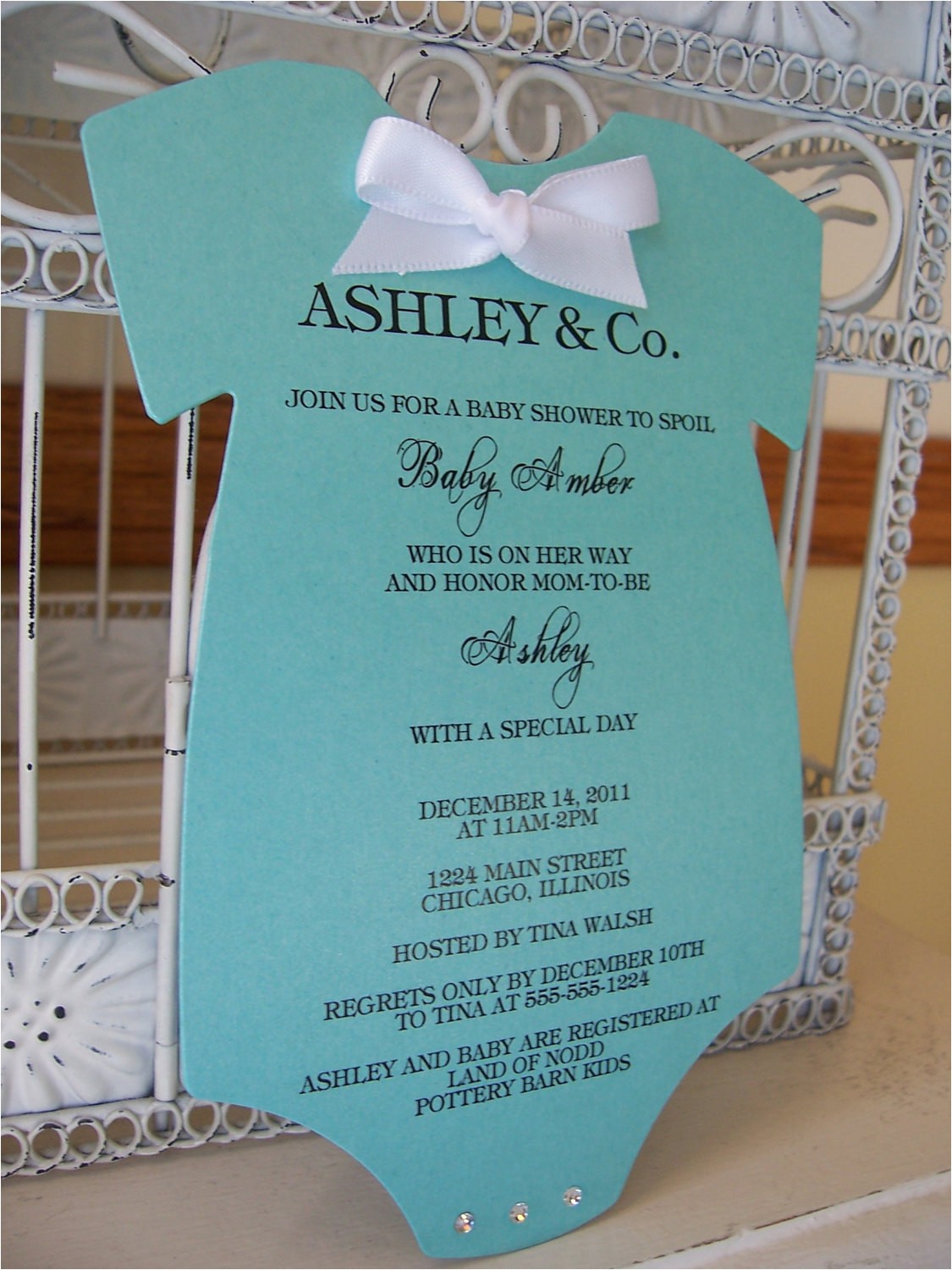 Tiffany and Co Baby Shower Invitations Tiffany Esie Baby Shower Invitations Reserved for Nicole