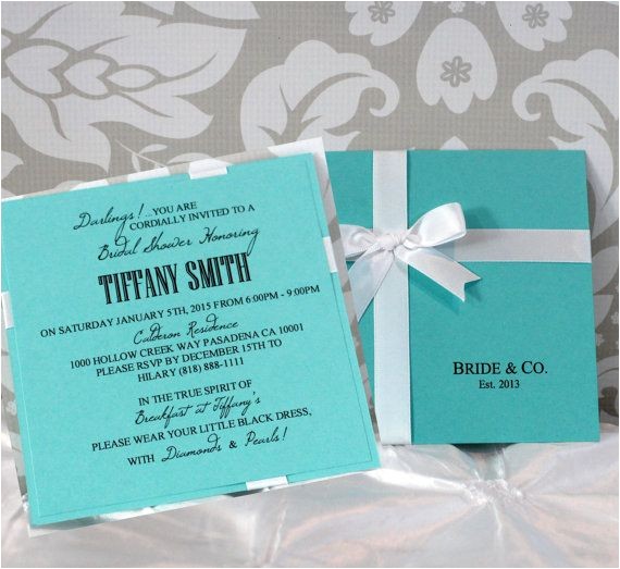 Tiffany and Co Bridal Shower Invitations 1000 Images About Quinceanera Invitation Ideas On
