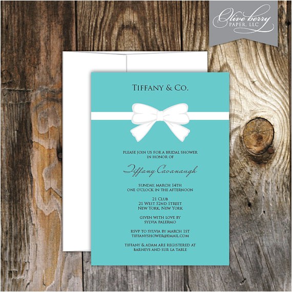Tiffany and Co Bridal Shower Invitations Unavailable Listing On Etsy